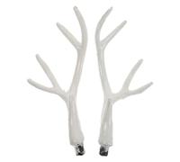 Cabilock Antlers Blancos Realistas para Fotografía de Navidad Accesorios Creativos para Decoración Festiva y Cosplay DIY Perfectos para Fiestas y Retratos Navideños