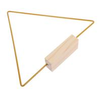 Cabilock Aros de Metal Dorados para Centros de Mesa de Boda, Guirnalda Artesanal Base de Madera, Aro Floral Triangular 20 Cm, Decoración para Fiesta y Hogar