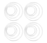 Cabilock Aros para Pendientes de Cobre Redondos Colgantes Redondos para Manualidades 80 Piezas 4 Tamaños 10X10Mm 12X10Mm 15X10Mm 20X10Mm para Scrapbooking Pulseras y Llaveros