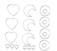 Cabilock Atrapasueños De Metal Duradero 20pcs Anillos De Decoración De Fiestas Anillo De Macramé Para Hacer