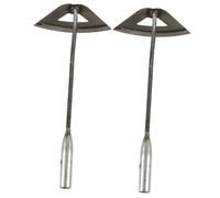 Cabilock Azadas de Jardinería de Hierro Resistentes 2 Piezas, Herramientas Compactas para Cavar y Aflojar Tierra, Azadas Multiusos para Cultivo y Trasplante en Jardín Doméstico