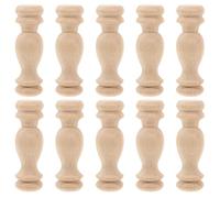 Cabilock Balaustres de Madera sin Terminar 18 Piezas 6x1.8 Cm Postes de Columna Romana Decorativos para Barandillas Interiores y Manualidades en Bricolaje