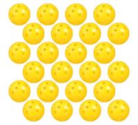 Cabilock Balones de Golf de Práctica Huecas para Interiores, Paquete 24 Unidades Color Amarillo, Balón Ligero de Plástico Orificios para Mejor Control y Alta Visibilidad en Entrenamiento
