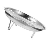 Cabilock Bandeja de Vapor Acero Inoxidable Placa Almacenamiento Redonda Inserto Vapor Olla Rejilla Multifuncional para Hornear Bocadillos y Pescado en Casa