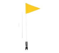 Cabilock Bandera de Bicicleta Ajustable, Banderín de Seguridad, PVC, Fibra de Vidrio y Metal, Amarilla, para Bicicleta y Triciclo, para Trayectos Escolares y Paseos al Aire Libre