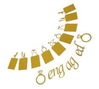 Cabilock Banner de Compromiso Dorado de Papel para Fiestas, Fotos y Bodas | Decoración Amarilla Brillo, Instalación Sencilla, Ambiente Festivo Versátil, para Eventos y Escenarios