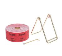 Cabilock Boletos de Rifa para Carnaval 1000 Piezas en Color Rojo con Soporte Dispensador, Entradas Aula y Premios de Recaudación de Fondos, Ideales para Fiestas, Eventos