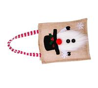 Cabilock Bolsa con Aplique Estampado Bote De Basura del Baño Abrazador Bolsa De Bolso Miniatura Mascota Contenedor De Papel Higienico Pequeño Bolso De Mano Bolso De Yute Lino