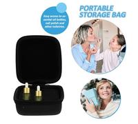 Cabilock Bolsa de Almacenamiento Portátil para Aceites Esenciales 5Ml Resistente a Golpes 7 Compartimentos y Cordón para Colgar Color Negro y Morado Pack de 2 Unidades