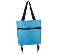 Cabilock Bolsa de Carrito Plegable para Supermercado Portátil con Ruedas Bolsa de Compras Reutilizable para Carrito Auxiliar Viajes y Compras