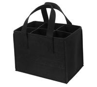 Cabilock Bolsa De Transporte para 6 Botellas De Vino Bolsa De Fieltro Portátil para Almacenamiento Ribete Negro Reutilizable Decorativa