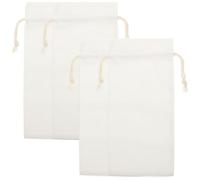 Cabilock Bolsa de Vino de Lino 4 Piezas 16X355 CM con Cordón Ajustable Reutilizable para Botellas de Vino y Licor Adecuado para Sublimación Transporte y Obsequio Fiestas