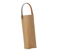 Cabilock Bolsa De Vino De Papel Kraft Bolsa De Vino Tinto De Cuero Bolsas De Papel De Bolsas De Tinto Portador De Portabotellas Kraft Soporte Portátil