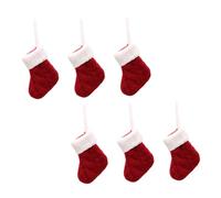 Cabilock Bolsa para Cubiertos Navideña de Punto Set de 6 Fundas para Tenedor y Cuchillo Decoración Festiva Ligera y Portátil para Guardar Cubiertos Navidad