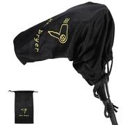 Cabilock Bolsa para Secador de Pelo Cordón, Tamaño 19x35 Cm, Tejido de Terciopelo Negro, Bolsa Portátil para Viaje y Hotel, Almacenamiento para Secador de Cabello