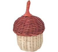 Cabilock Bolso Bandolera Tejido en Ratán Forma de Piña | Accesorio Fotográfico Infantil, Tamaño Pequeño, Textura Clásica Tejida, Uso en Casa y Disfraces
