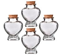 Cabilock Botella de Diy 4 Piezas Botella de Vidrio Forma Transparente Decorativa para Perfume y Adornos para Bricolaje