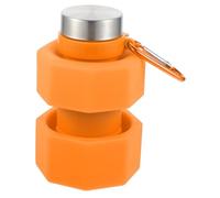 Cabilock Botella Deportiva Plegable de Silicona Forma de Mancuerna Resistente y Portátil para Entrenar y Correr Botella Moldeable para Uso Multifuncional Fitness y Viajes