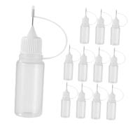 Cabilock Botellas Aplicadoras De Pegamento Pe 5 Ml, Set 12 Unidades, Punta De Aguja Para Dosificación Precisa, Frascos Dispensadores Resistentes Prueba De Fugas, Ideales Para Aceite y Manualidades