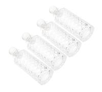 Cabilock Botellas Difusoras de Vidrio Transparentes 150Ml 4 Piezas Set Recipientes Recargables para Aromaterapia Decoración Elegante para Hogar Oficina y SPA