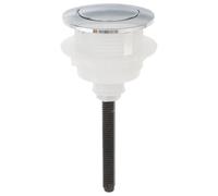 Cabilock Botón De Descarga De Inodoro Universal De Plástico Resistente Diseño De Un Solo Botón Fácil Instalación Para Baños Domésticos Y Públicos