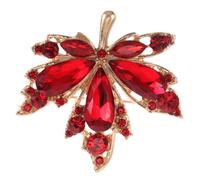 Cabilock Broche Elegante de Hoja de Arce Rojo, Aleación de Zinc para Mujer | Diseño Delicado, Uso Diario E Invierno, Accesorio Versátil, Ligero, Evita Ropa se Deslice