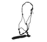 Cabilock Cabestro para Caballo Resistente Al Desgaste, Ajustable, Poliéster Negro, Sin Bocado, con Varias Ataduras, Accesorio Práctico para Entrenamiento y Equitación Al Aire Libre