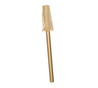 Cabilock Cabezal de Taladro para Uñas Herramienta Multifuncional de Acero Tungsteno Dorado Operación sin Polvo y Rueda de Amolar Reemplazable para Manicura y Pedicura