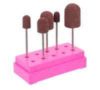Cabilock Cabezales de Pulido para Manicura, Cabezales de Lijado y Pulido de Ps, Estuche de Almacenamiento y Caja de Exhibición, Rosa Rojizo, para Manicura y Nail Art, para Mujeres y