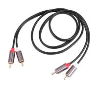 Cabilock Cable de Audio 2rca Macho a 2rca Macho 1 Metro Conector Chapado en Oro, Conductor de Cobre Puro, Blindaje Trenzado Antiinterferencias, Adecuado para Cine en Casa y Equipos Hifi