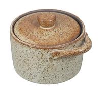 Cabilock Cacerola de Cerámica Japonesa Pequeña con Tapa Cuenco para Guisar y Cocinar al Vapor Olla para Sopa Casera y Huevos al Vapor Utensilio de Cocina Vintage para Uso Doméstico
