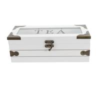 Cabilock Caja de Almacenamiento de de Madera con Ventana Transparente Organizador con Compartimentos para Bolsitas de y Sobres de para Cocina y Comedor