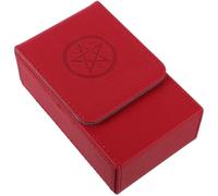 Cabilock Caja De Almacenamiento para Cartas De Tarot con Tapa Sellada PU Resistente a La Humedad Y Golpes Organizador Compacto para Barajas De Tarot 5.31X3.07X1.92 Pulgadas