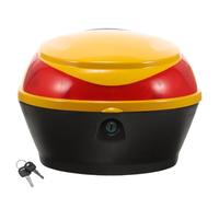 Cabilock Caja de Almacenamiento Trasera para Motocicleta de Plástico Amarillo, Pequeña y Práctica, Adecuado como Baúl para Scooter Diseño Sencillo y Fácil Uso