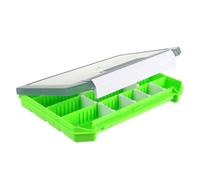 Cabilock Caja de Aparejos de Pesca Multifunción Tapa Transparente y PP | Divisores Ajustables, Color Verde, para Terminal Tackle y Rig Winders