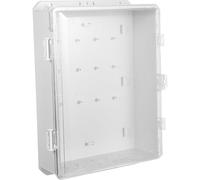Cabilock Caja de conexiones eléctricas para exteriores: caja de plástico resistente a la intemperie con tapa transparente para seguridad, ingeniería y estabilidad de redes.