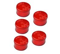 Cabilock Caja de Dulces Redonda de Hojalata Tapa, 5 Unidades para Recuerdos de Boda y Decoración de Cumpleaños, Contenedor Metálico para Golosinas Pequeñas