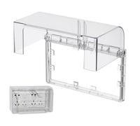 Cabilock Caja de enchufe para interruptor, cubierta de caja impermeable, protector de placa de enchufe adhesiva, a prueba de salpicaduras, doble posición, cubierta de enchufe tipo 86 (transparente)