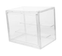 Cabilock Caja de Exhibición Acrílica Transparente con Divisor Vitrina Multiusos para Figuras y Muñecos Organizador Resistente Polvo y Almacenamiento Visible