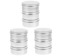 Cabilock Caja De Jabón De 9 Piezas Lata Cosmética De Aluminio Tarro Sellado con Latas con Tapa Tarro Cosmético Latas Vacías Tarro De Crema Latas De Crema Cajas De Aluminio Recargables