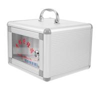 Cabilock Caja de Seguridad para Teléfonos Móviles Cerradura de 6 Dígitos Organizador Portátil de Aleación de Aluminio Transparente Ranuras Numeradas Diseño para Montaje en Pared