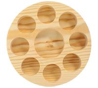 Cabilock Caja Redonda para Botellas de Aceite Esencial 1 Unidad Diámetro 13,6 Cm Organizador Ranuras Separadas Almacenamiento Seguro para Aromaterapia Uso Personal