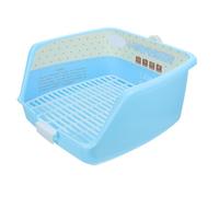 Cabilock Caja Sanitaria Esquinera para Cobayas y Hurones con Barrera Elevada de Abs para Jaulas y Esquinas, Protector de Limpieza Eficaz
