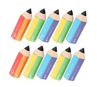 Cabilock Cajas de Dulces Plegables de Papel Diseño de Lápiz Colorido, 10 Unidades para Merienda Escolar, Regalos de Graduación y Fiestas, Contenedor Práctico y Portátil para
