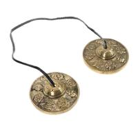 Cabilock Campana de Platillos Dedo Instrumentos de Percusión para Adultos Platillos de Mano Pequeños Instrumento de Percusión de Campanas Pequeños para Meditación y Práctica Musical