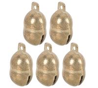 Cabilock Campanas para Mascotas de Cobre 5 Piezas Campanillas para Collar de Perro y Gato Colgantes Mini para Manualidades y Llaveros Diseño Liso Tamaño 4 Grande Accesorio Decorativo