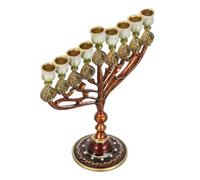 Cabilock Candelabro de 9 Ramas en Forma de Corazón de Metal para Decoración Romántica y Versátil en Fiestas Judías y Festivales Navideños