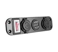 Cabilock Cargador USB para Coche con Panel LED Digital Enchufe Mechero y Salida Dual USB Diseño Práctico y Instalación Accesorio para Vehículos y Yates
