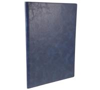 Cabilock Carpeta de Portafolio A4 de Poliuretano Azul Oscuro Organizador de Documentos Clips Metálicos y Ranuras para Tarjetas Carpeta Magnética Multifunción para Oficina y Reuniones