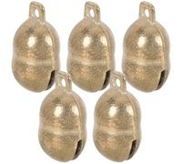Cabilock Cascabeles de Cobre para Collar de Mascotas, Mini Campanas Decorativas, 5 Piezas Tamaño Especial, Accesorio para Collares de Perro y Gato, Uso Multifuncional para Pulseras
